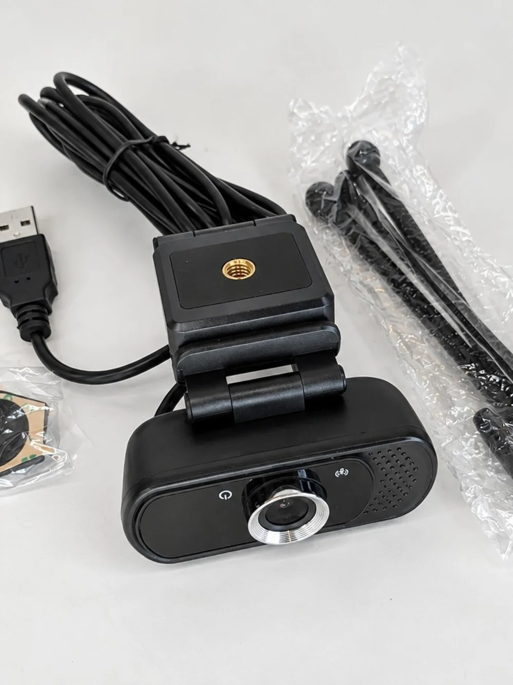 Black USB Webcam 1080P with Microphone Model N5, Computer Camera